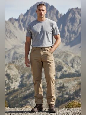 Wrangler Men's Classic Straight Work Cargo Pants - Khaki